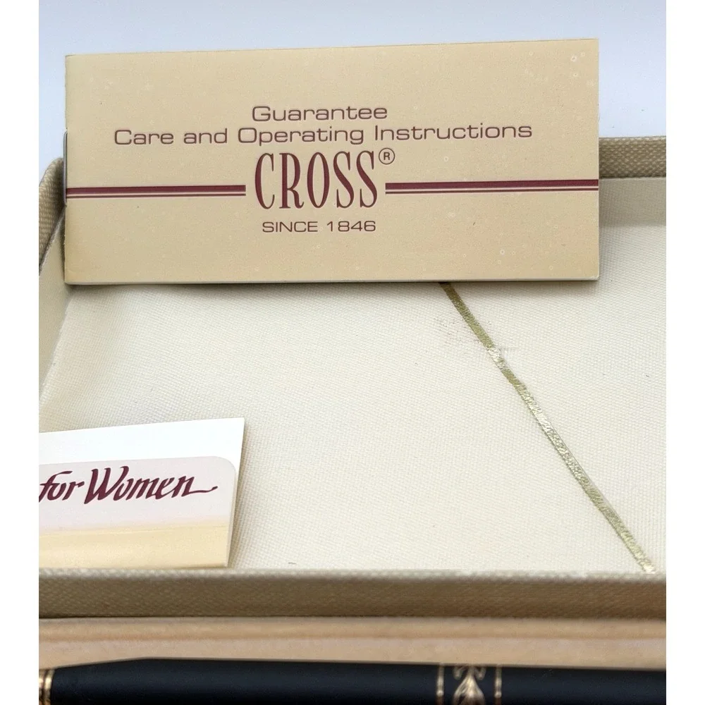 Cross Pen and Pencil Set Women OS Black Good Matte Gold Leaf‎ Classic Century